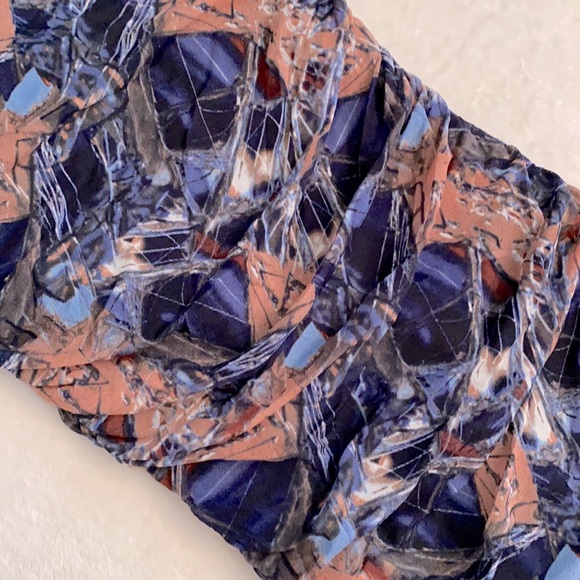 Vivienne by Vivienne Tam | Sleeveless Mesh Drape Cowl Neck Ruched Fairy Top (XS) - Picture 12 of 13